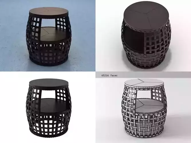 Matilda Round End Table 3D model