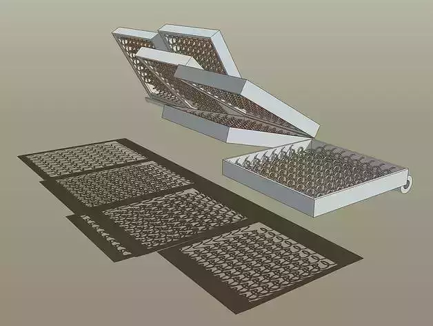 Spring weave shadow box Free 3D print model