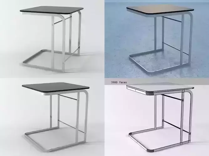 Carlotta four different side tables 3D model
