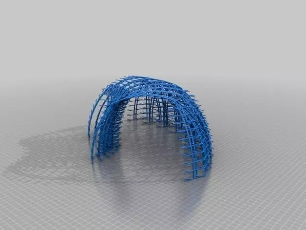 Curved barrel messy Free 3D print model_0
