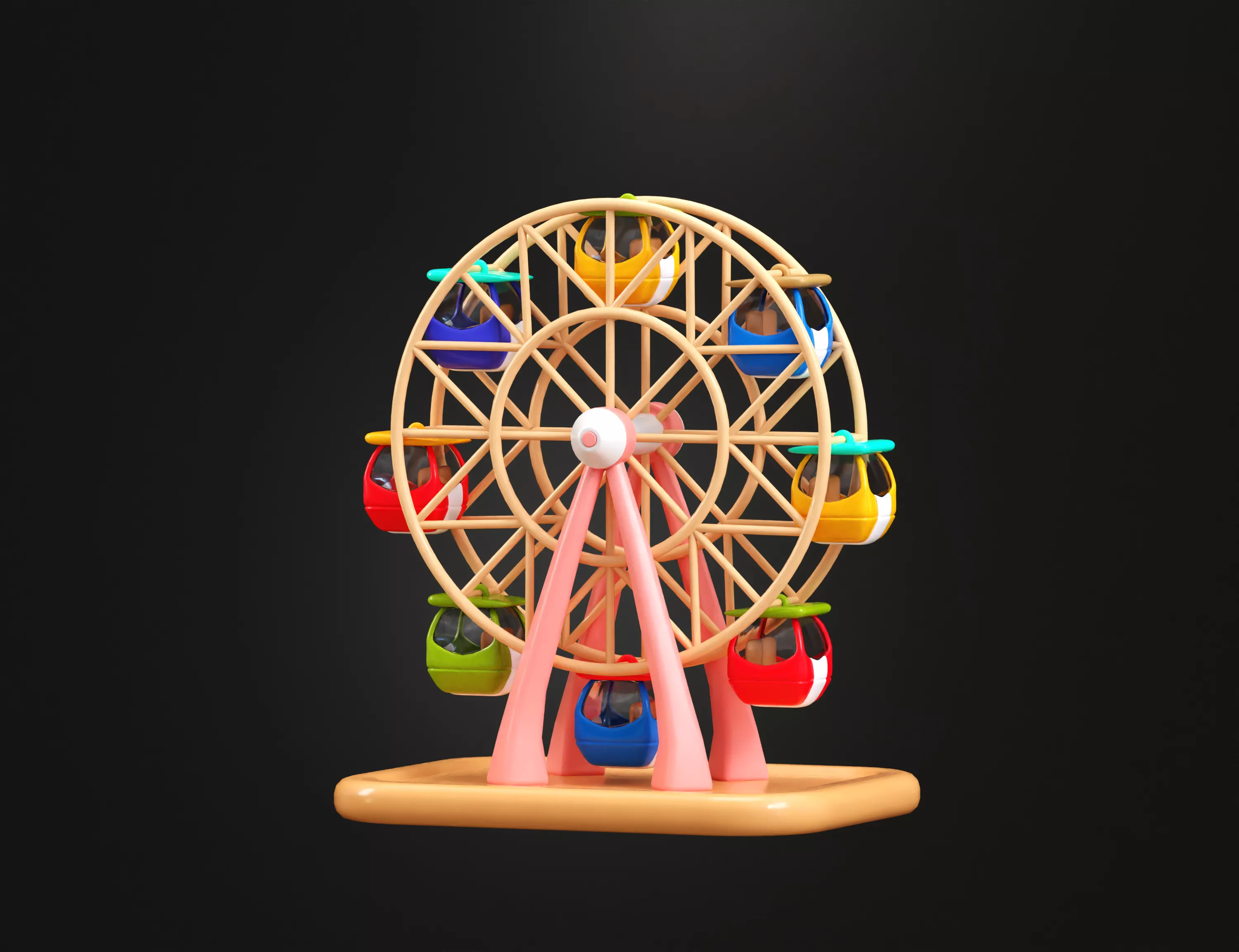 Ferris Wheel Low-poly 3D model