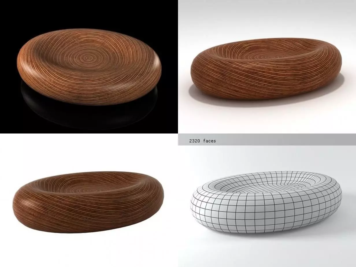 Egg Shape Table 3D model_0