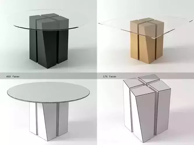 Quad table made from cardboard