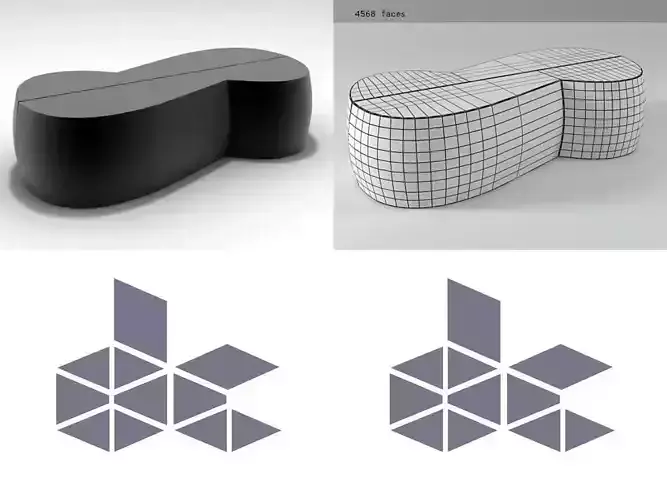 Pok logo design for coffee table 3D model