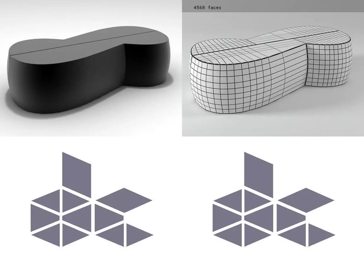 Pok logo design for coffee table 3D model_0