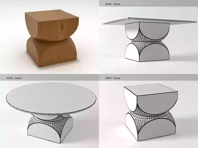 Kiss four table 3D model