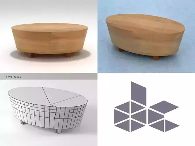Alila coffee table 3D model