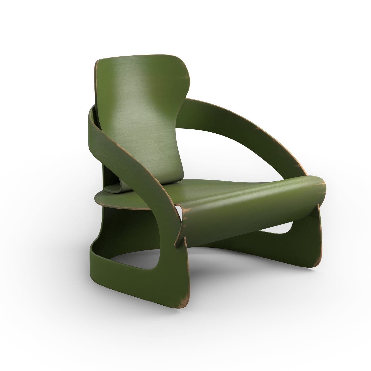 Designer Chair with new and old textures Low-poly 3D model_1