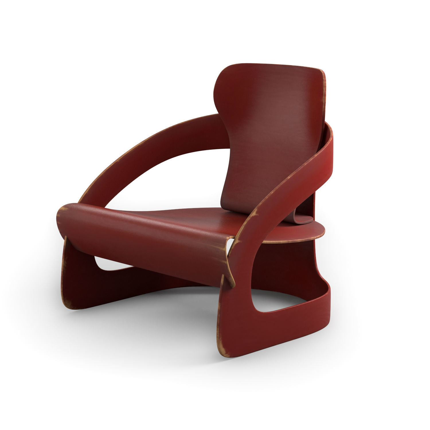 Designer Chair with new and old textures Low-poly 3D model_2