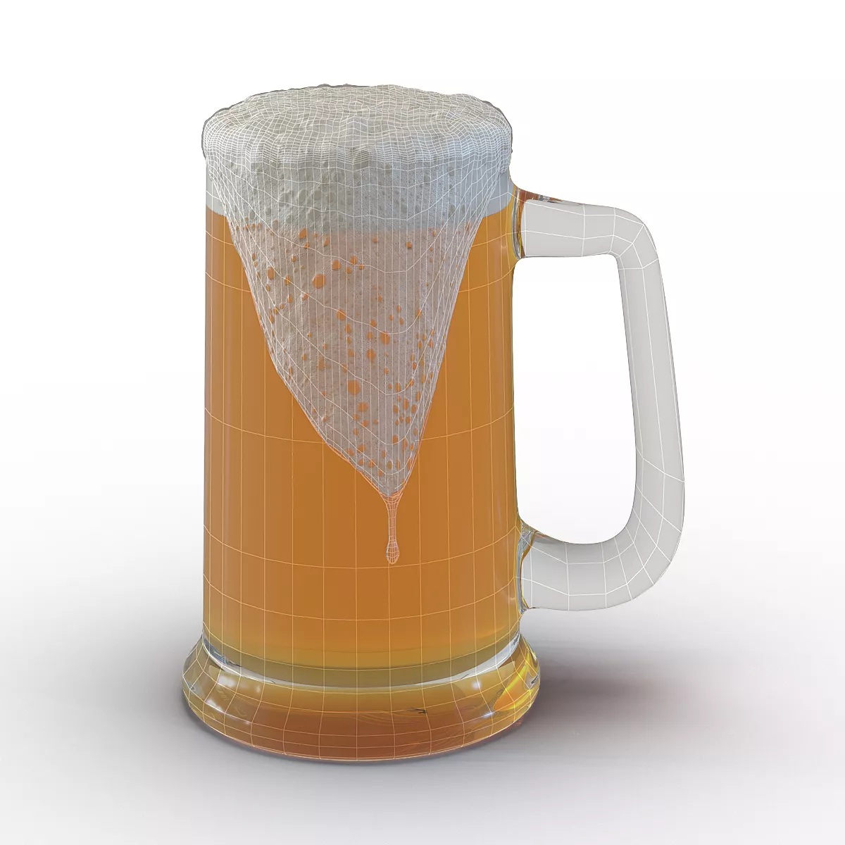 Overflowing Beer Mug 3D model
