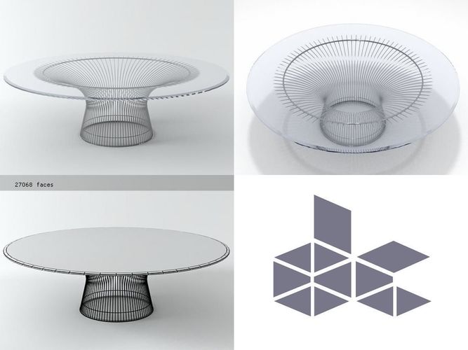 Platner Coffee Table 3D model