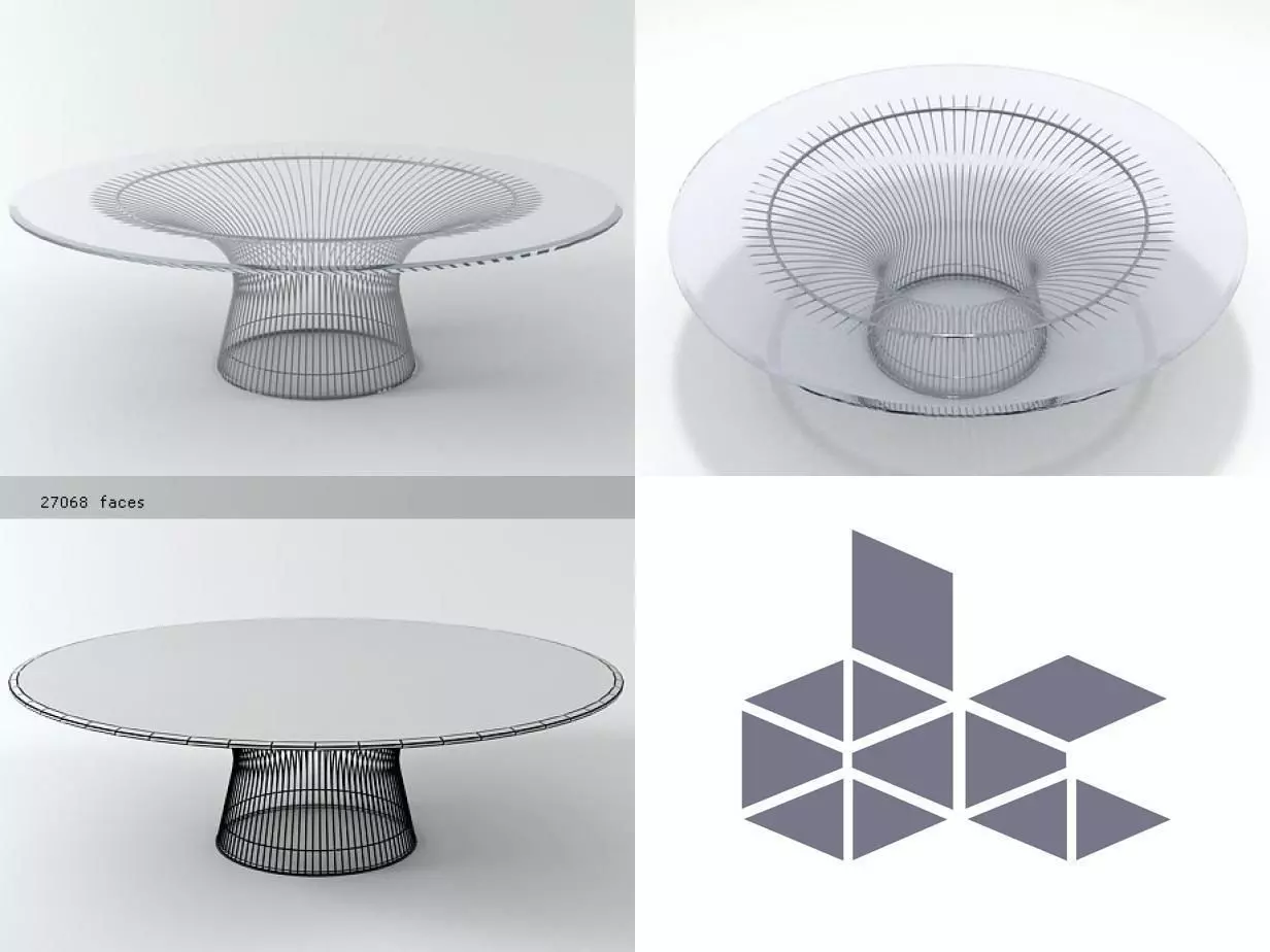 Platner Coffee Table 3D model_0