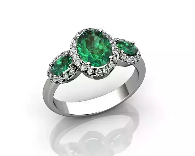 Emerald Wedding Ring 