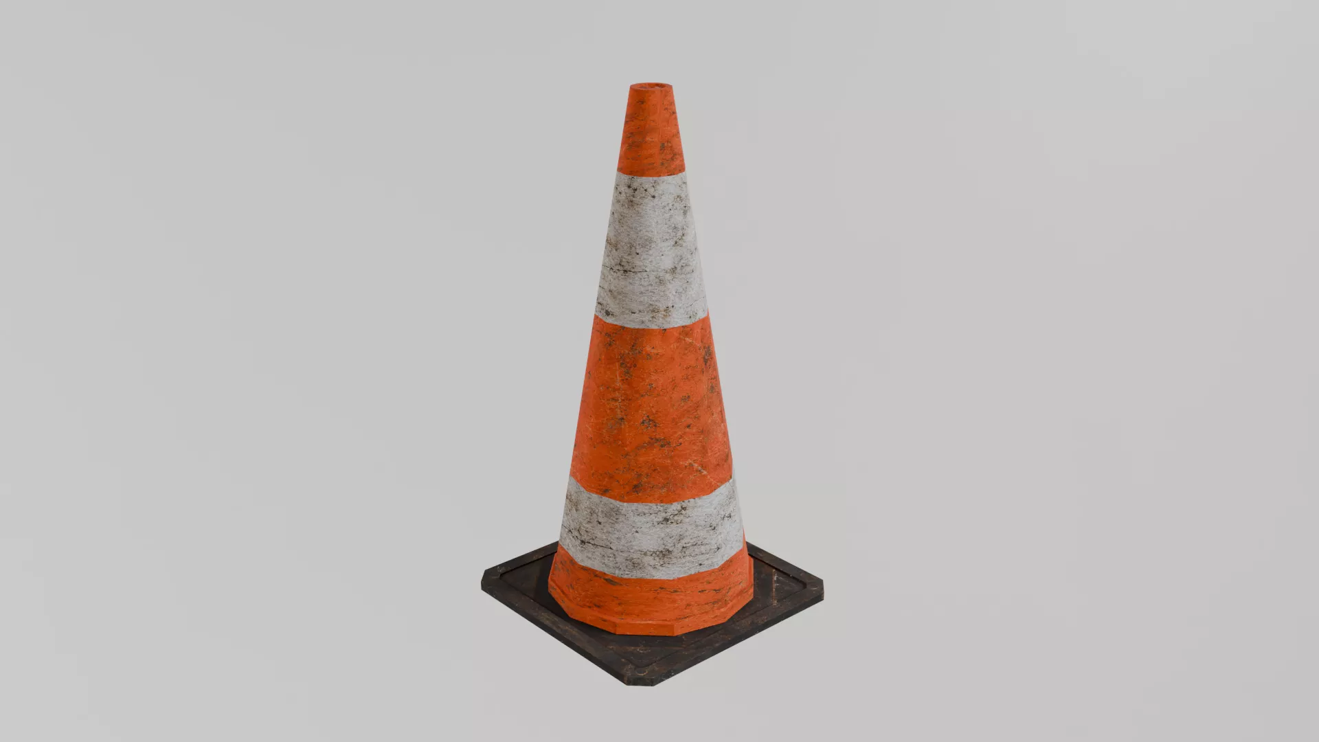 Traffic cone low poly Free low-poly 3D model