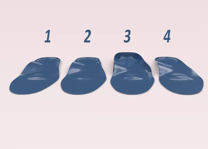 4x Orthotic - Orthopedic - Insole EU45