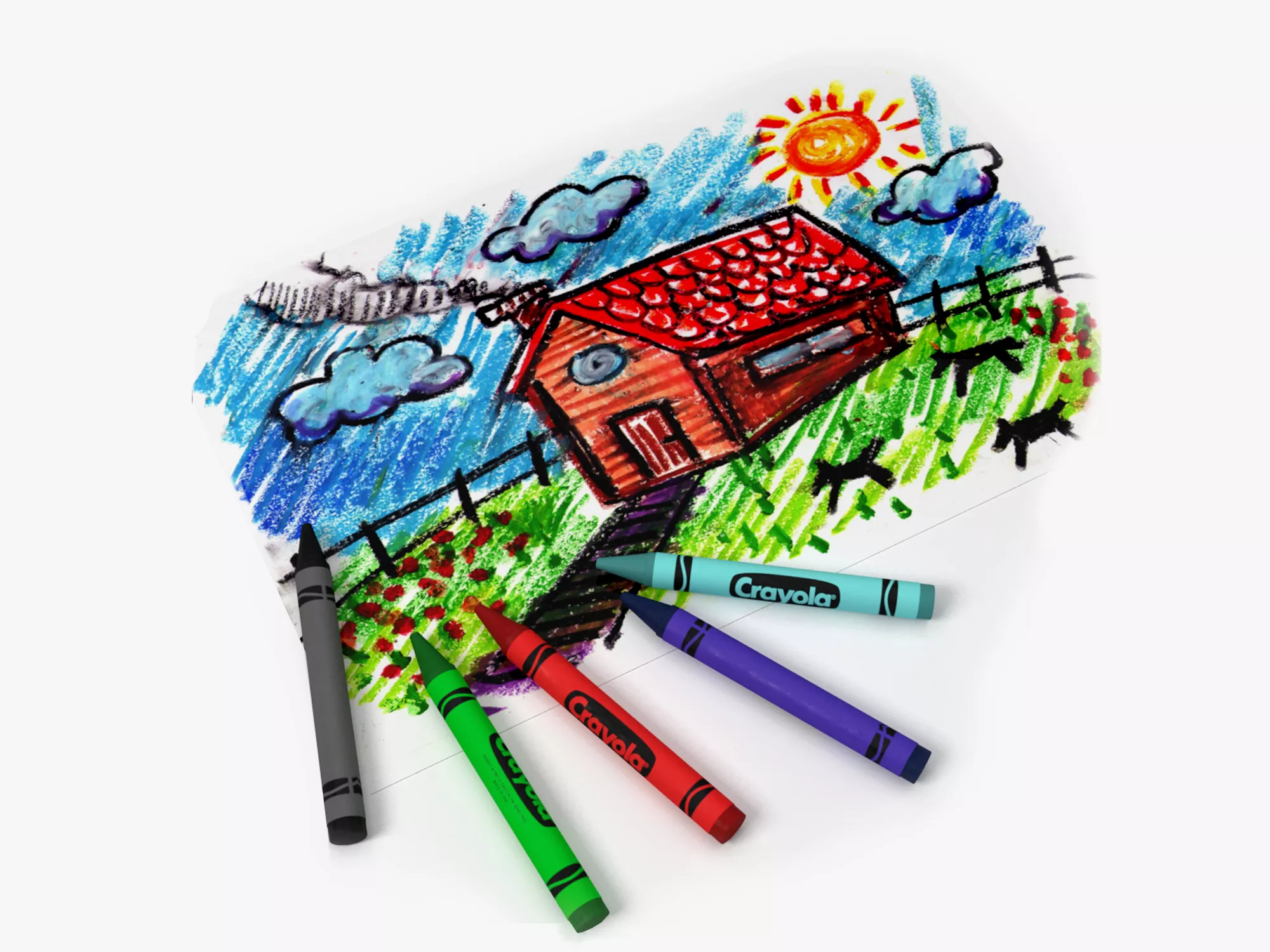 Crayon 3D MODEL Low-poly 3D model