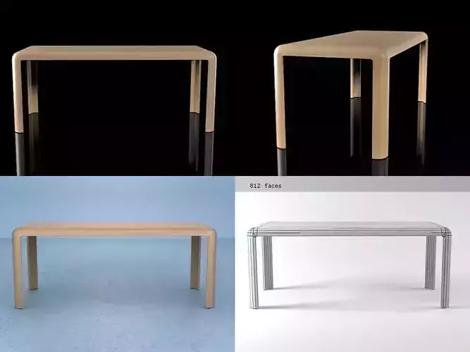Wind four tables 3D model