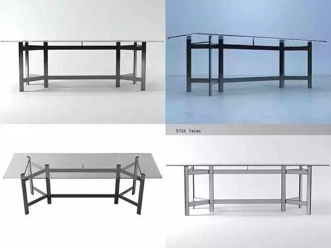Leopold I four different tables 3D model