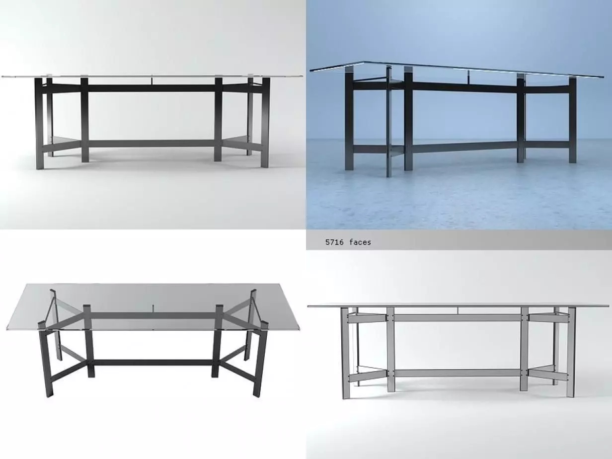 Leopold I four different tables 3D model_0