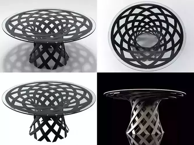 Nassa table with spiral design