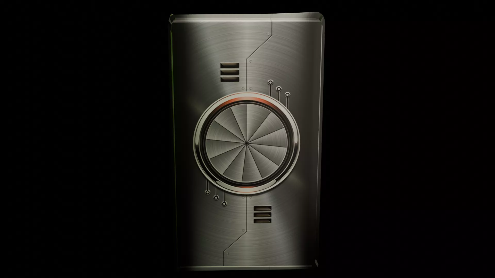 Sci Fi Futuristic Wall Panel Door pack Low-poly 3D model