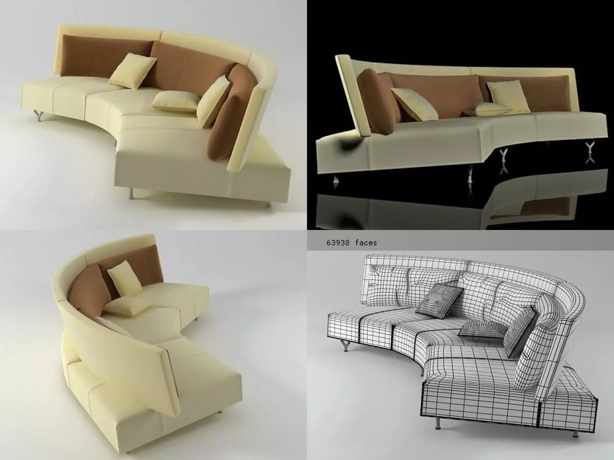 Baku Sofa 3D model_0