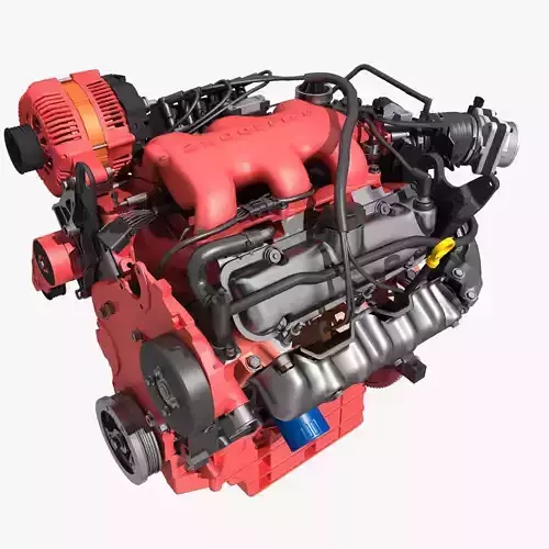 Car V6 Engine 3D model