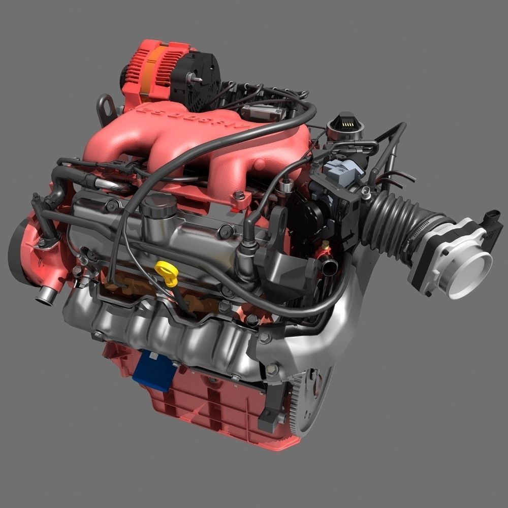 Car V6 Engine 3D Model .max .obj - CGTrader.com