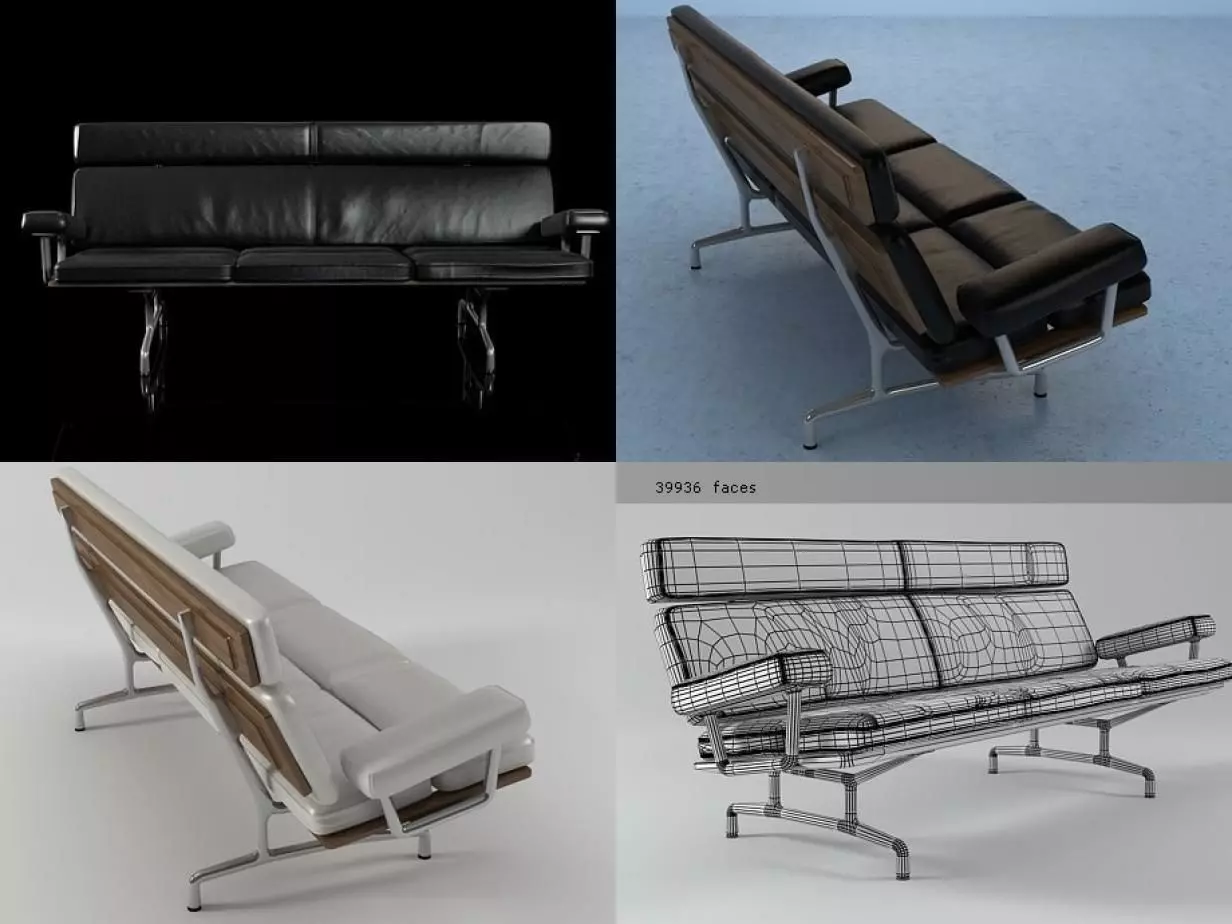 Eames Sofa 3-Seater 3D model_1