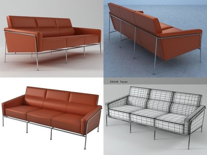 3303 four different sofas 3D model