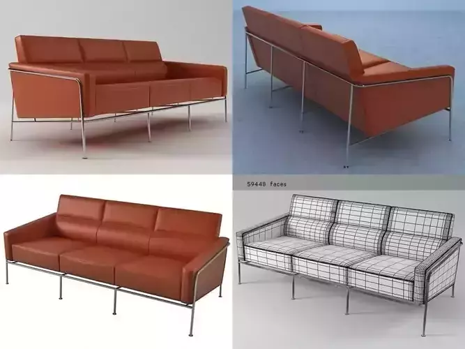 3303 four different sofas 3D model