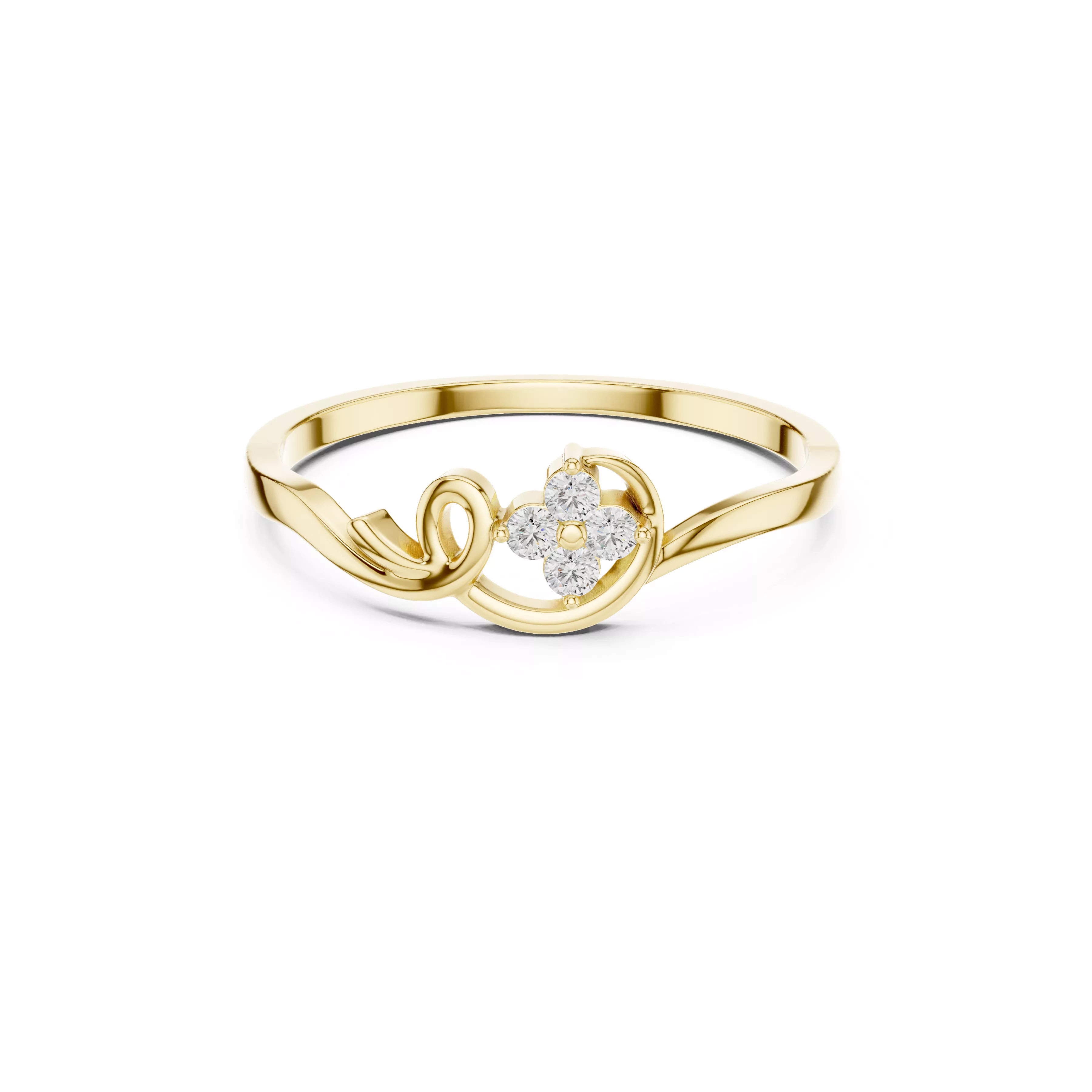 Engae Ring Designer Diamond Band Luxury Engagement Ring Ready CAD M9228 3D model ...
