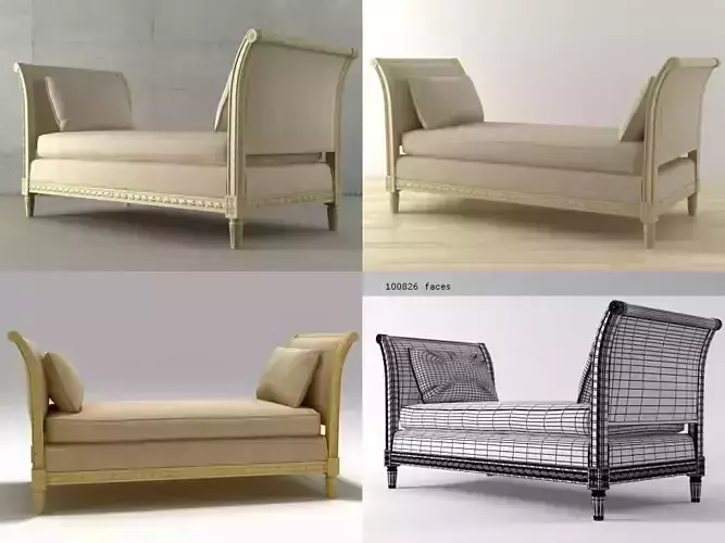 Adjustable-Ends Bench 3D model