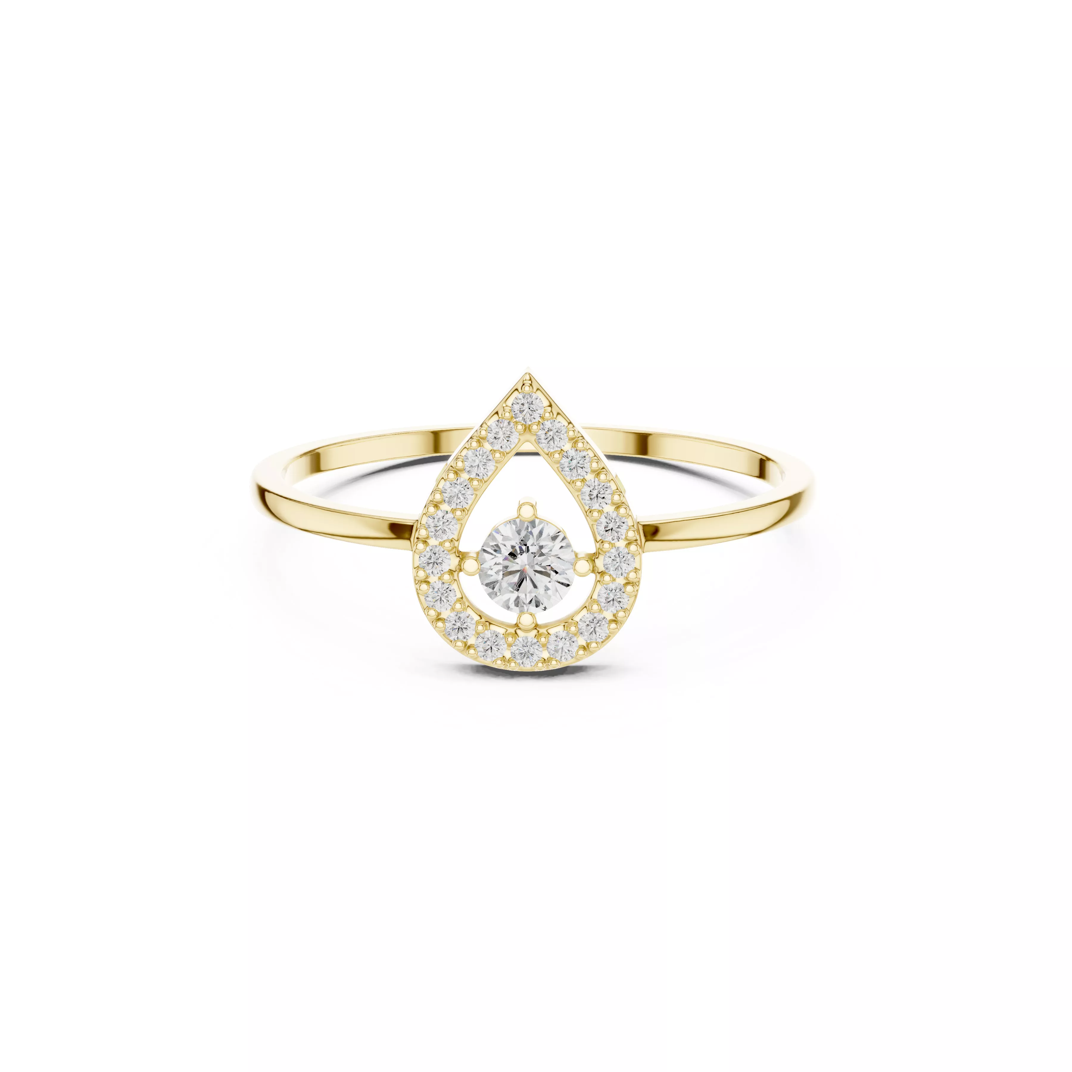 Engae Ring Designer Diamond Band Luxury Engagement Ring Ready CAD M9210 3D model ...