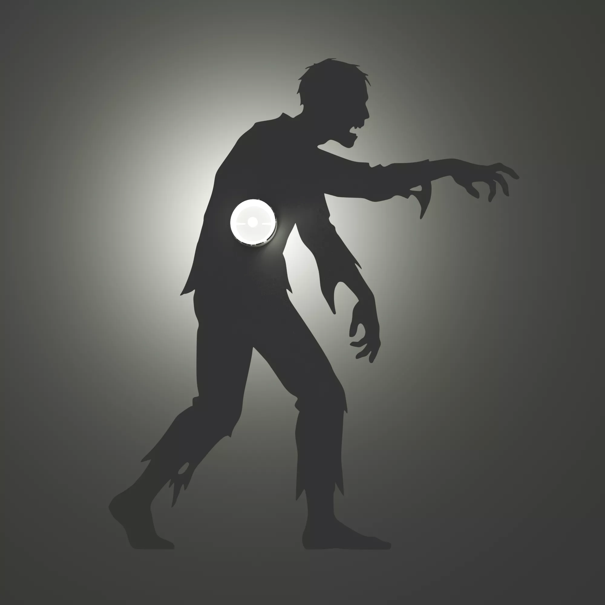 Zombie Shadow Lamp 3D print model