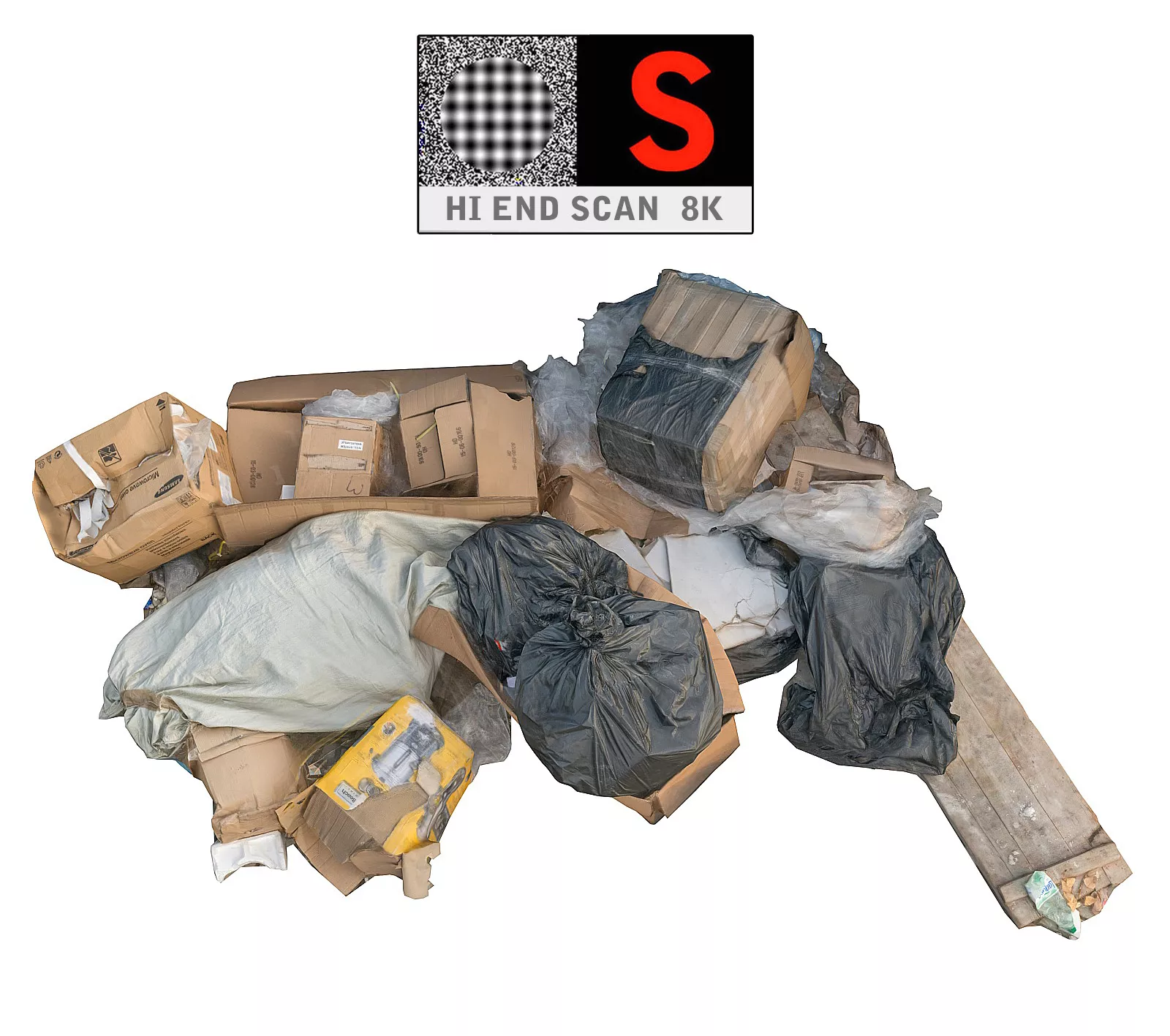 City Garbage 8K game ready Low-poly 3D model