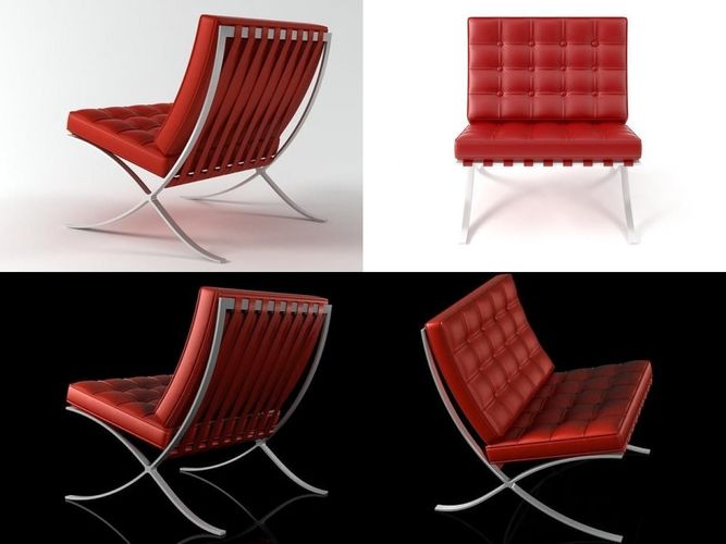 Chair barcelona - barcelona 3D model