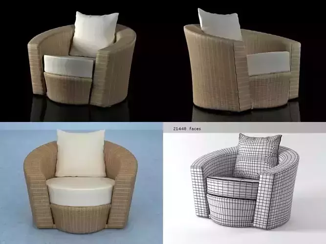 Hemisphere Lounge Chair 3D model