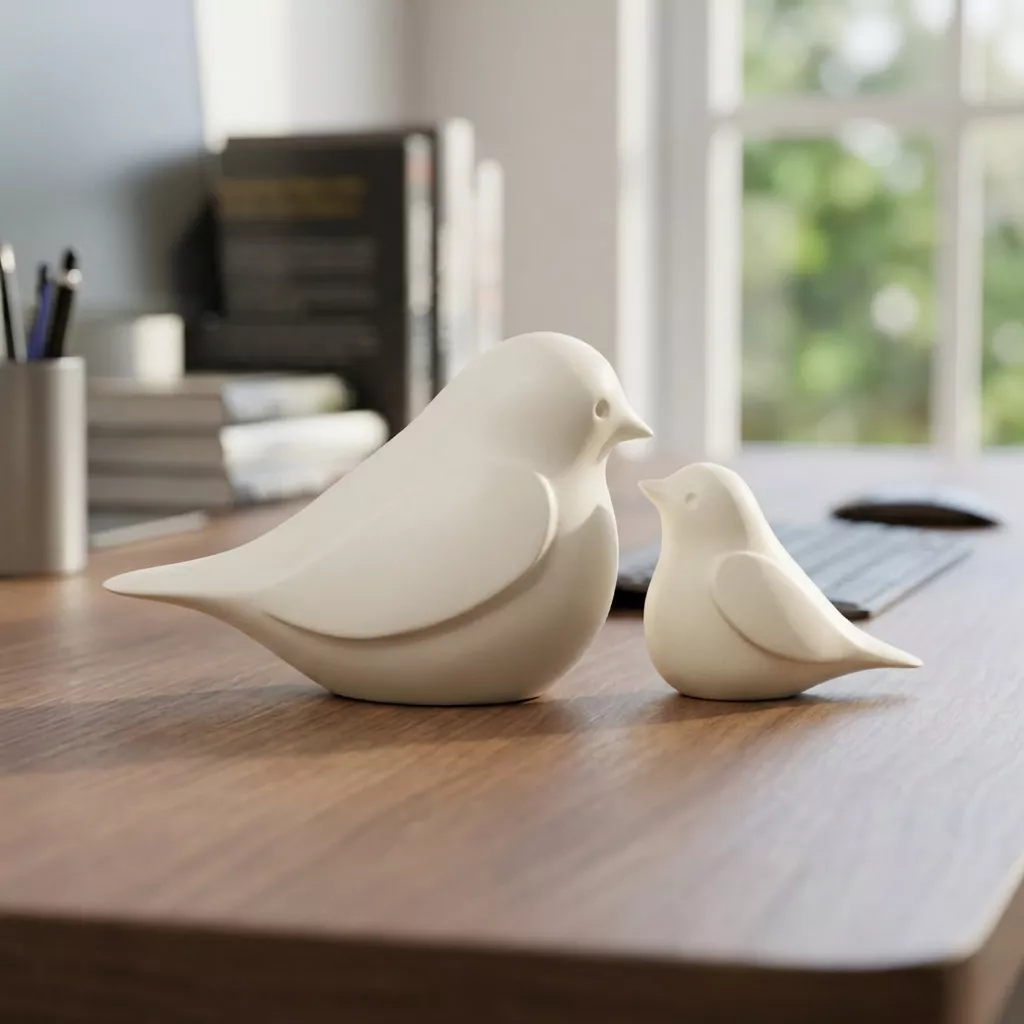 WREN Sculptural Bird Pair - RC 3D print model