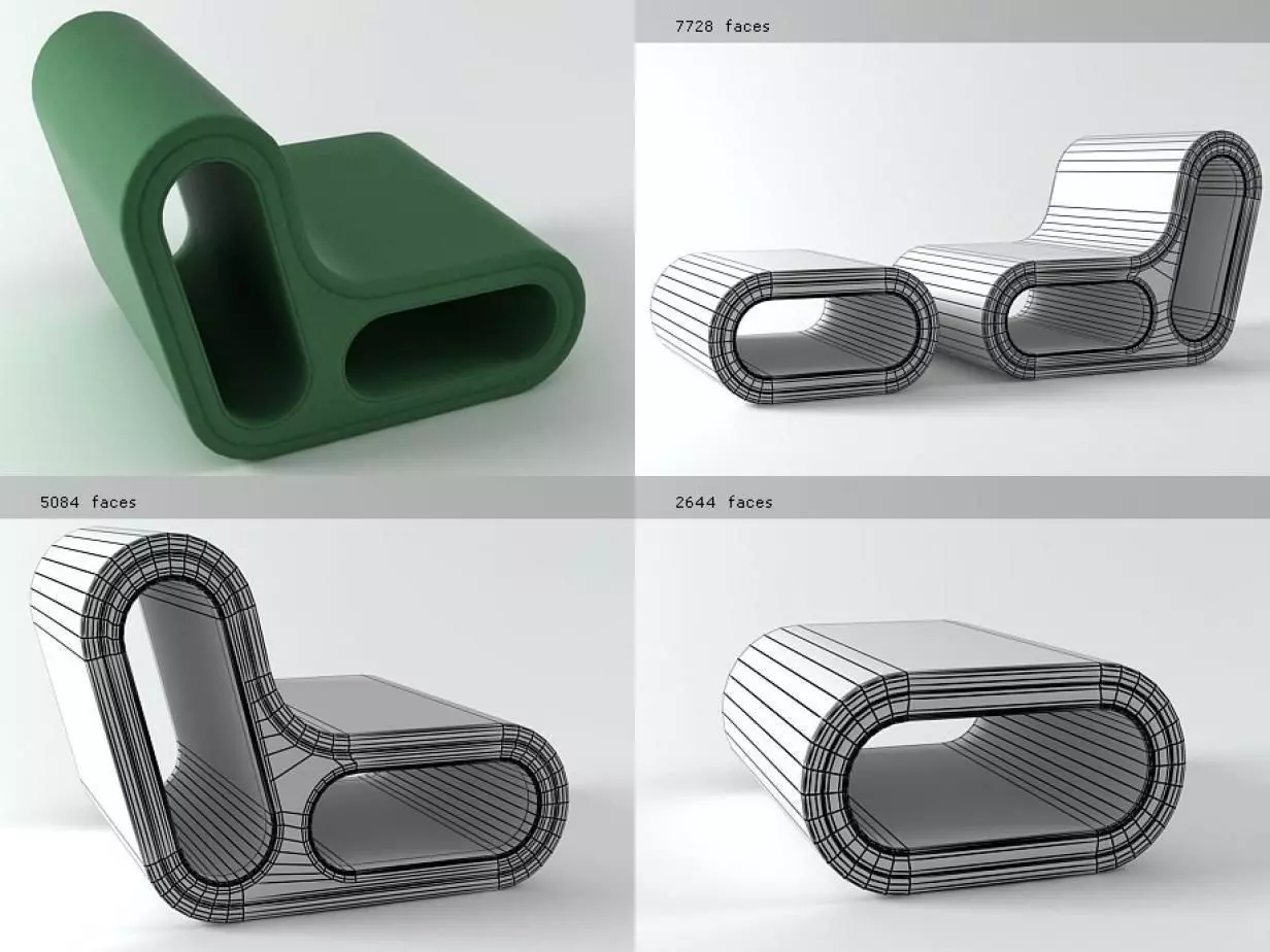 Other One Chair and Ottoman 3D model_1