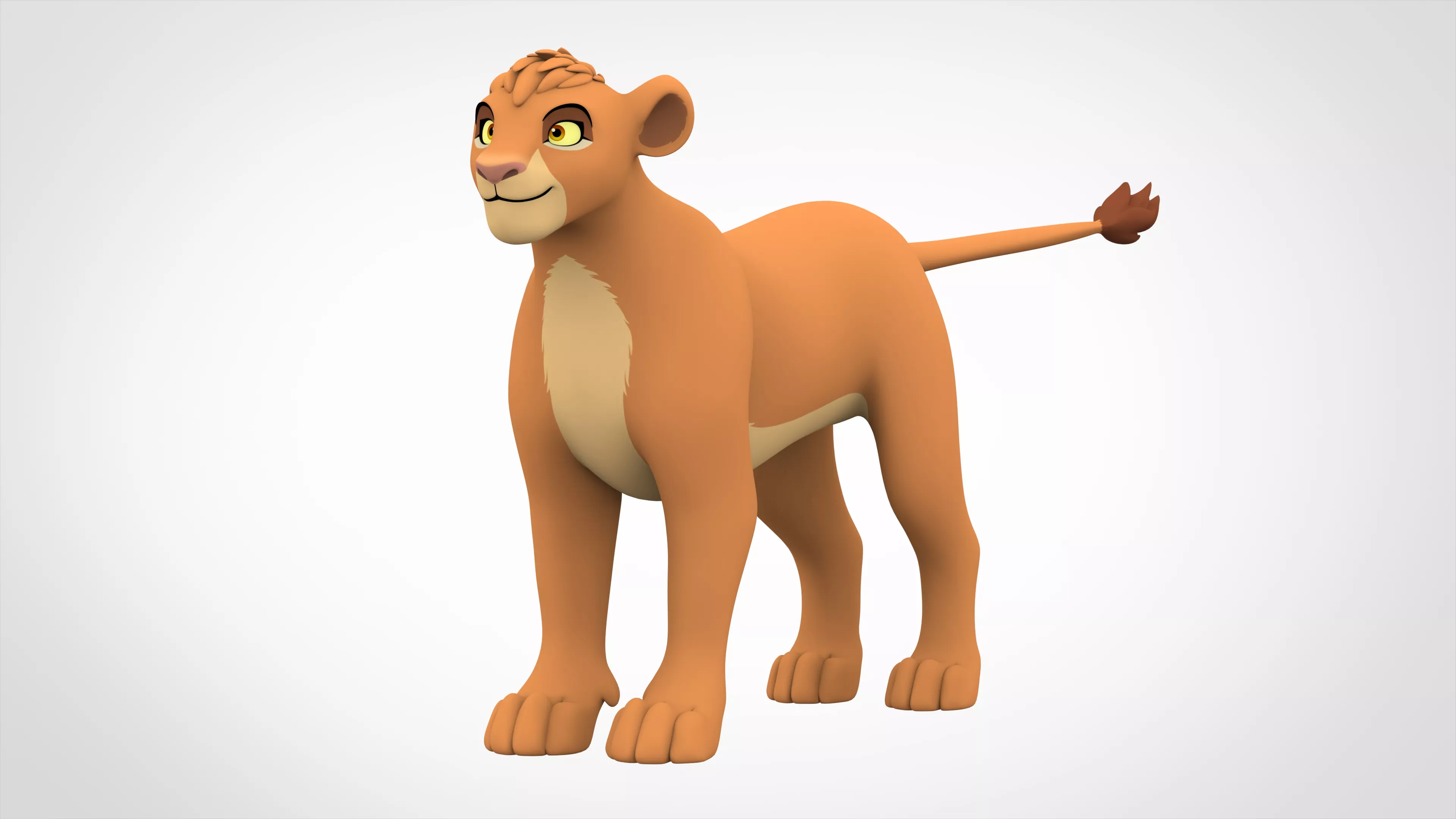 Tama Lioness Low-poly 3D model