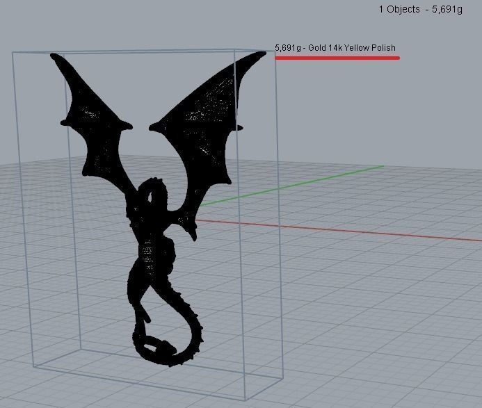 Dragon pendant 3D print model_3