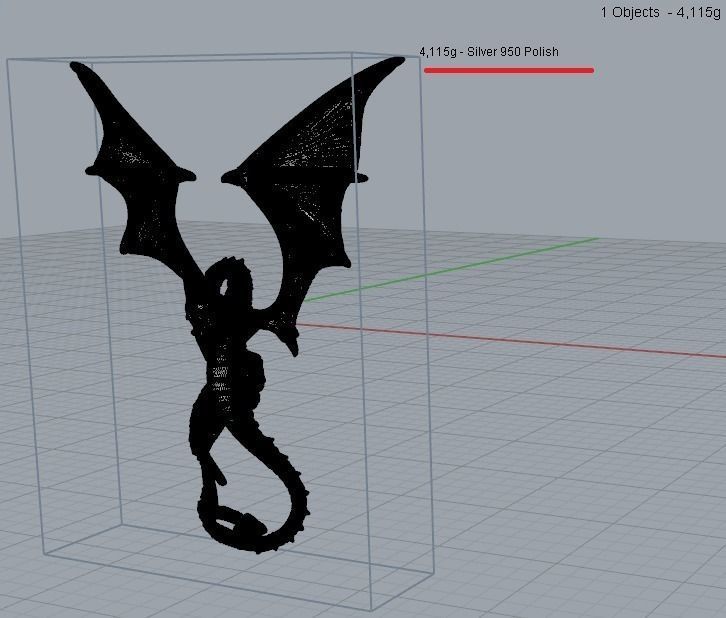 Dragon pendant 3D print model_5