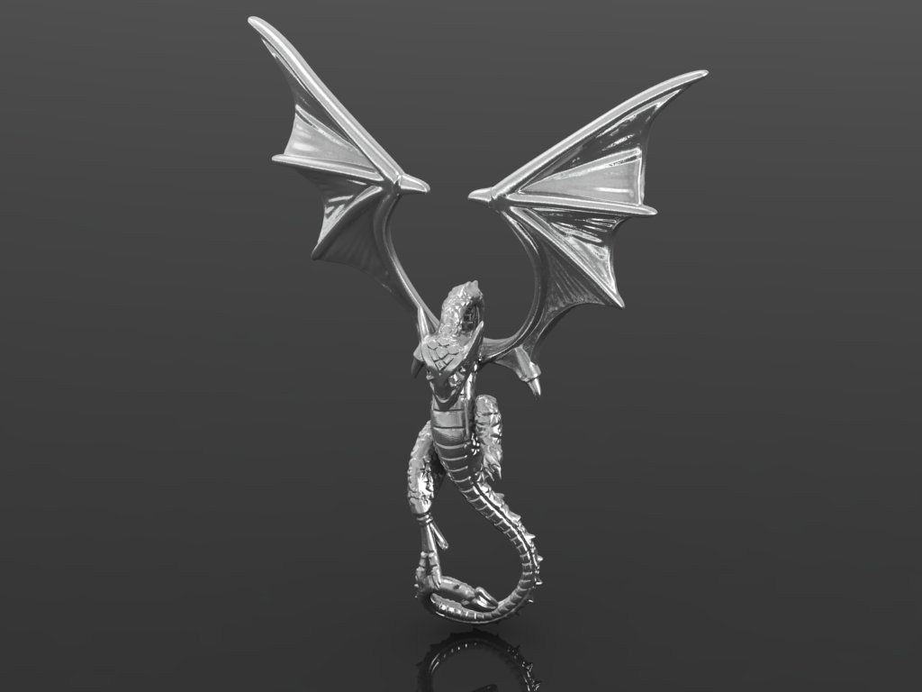 Dragon pendant 3D print model_1