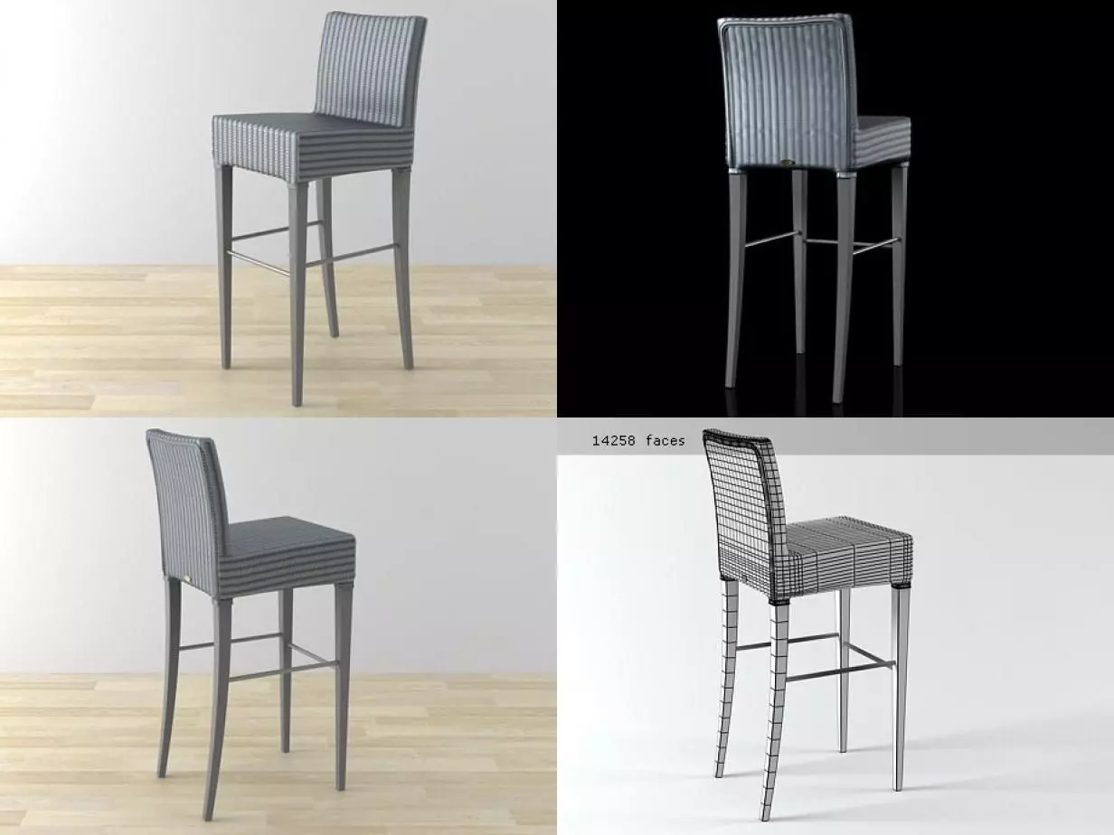 Edward Barstool 3D model_0