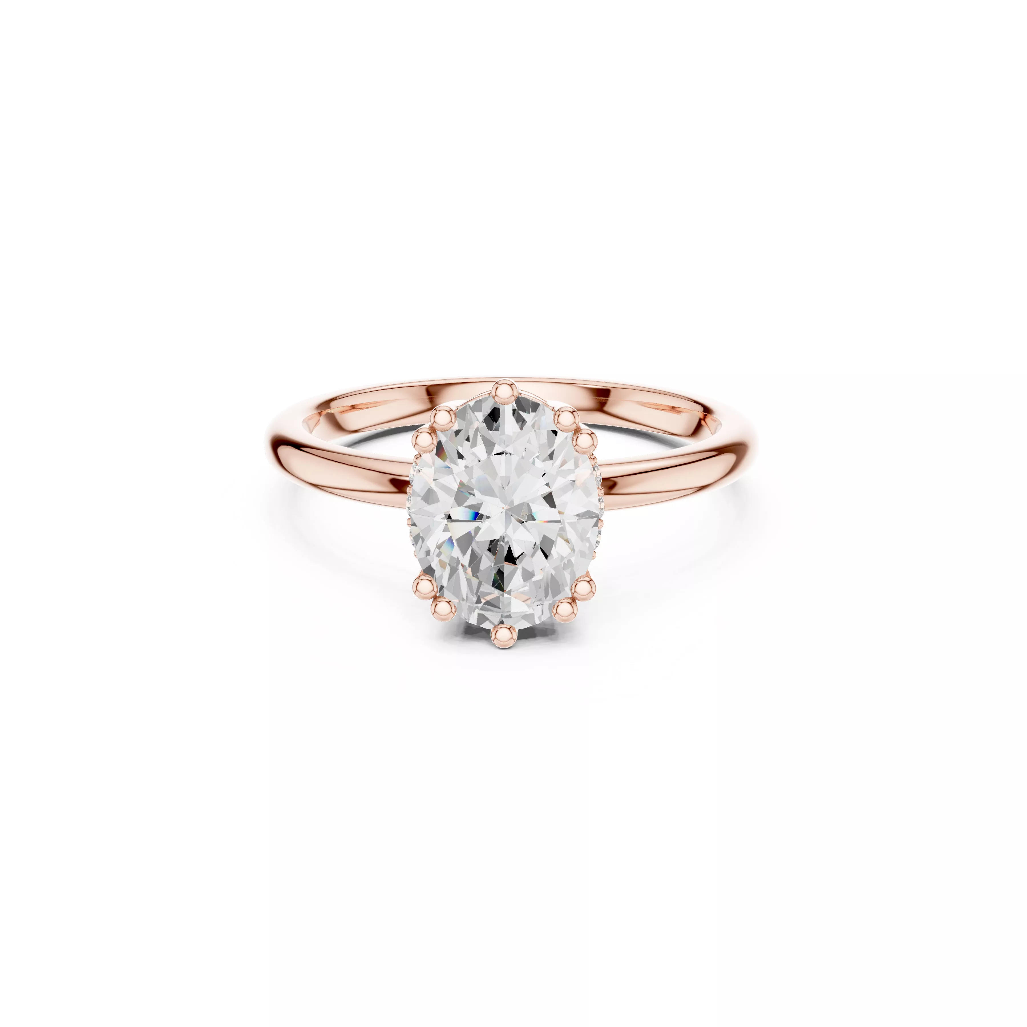 Custom Fine Jewelry Diamond Ring Gold Band STL 3DM 927 3D print model