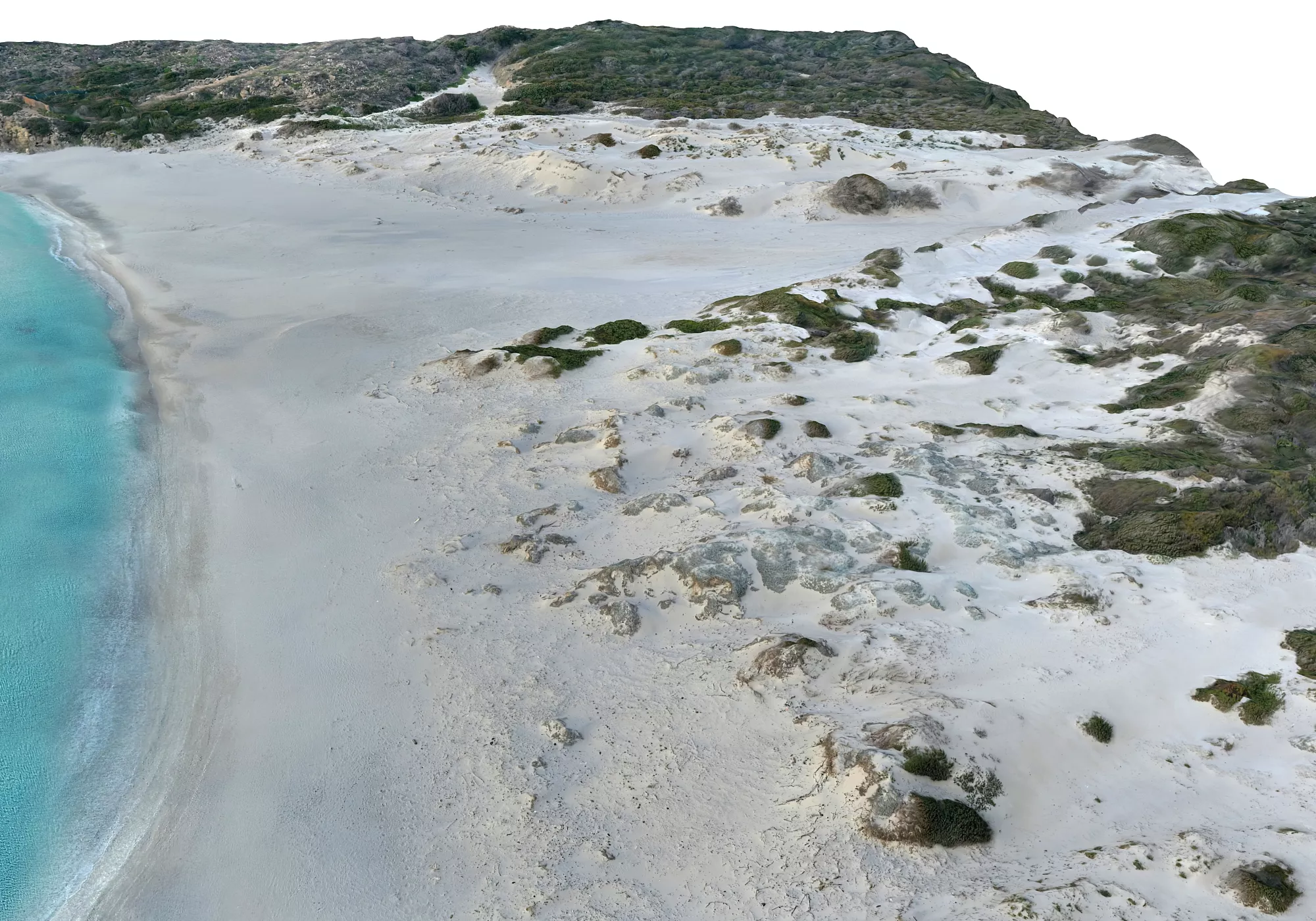 beach dunes Low-poly 3D model