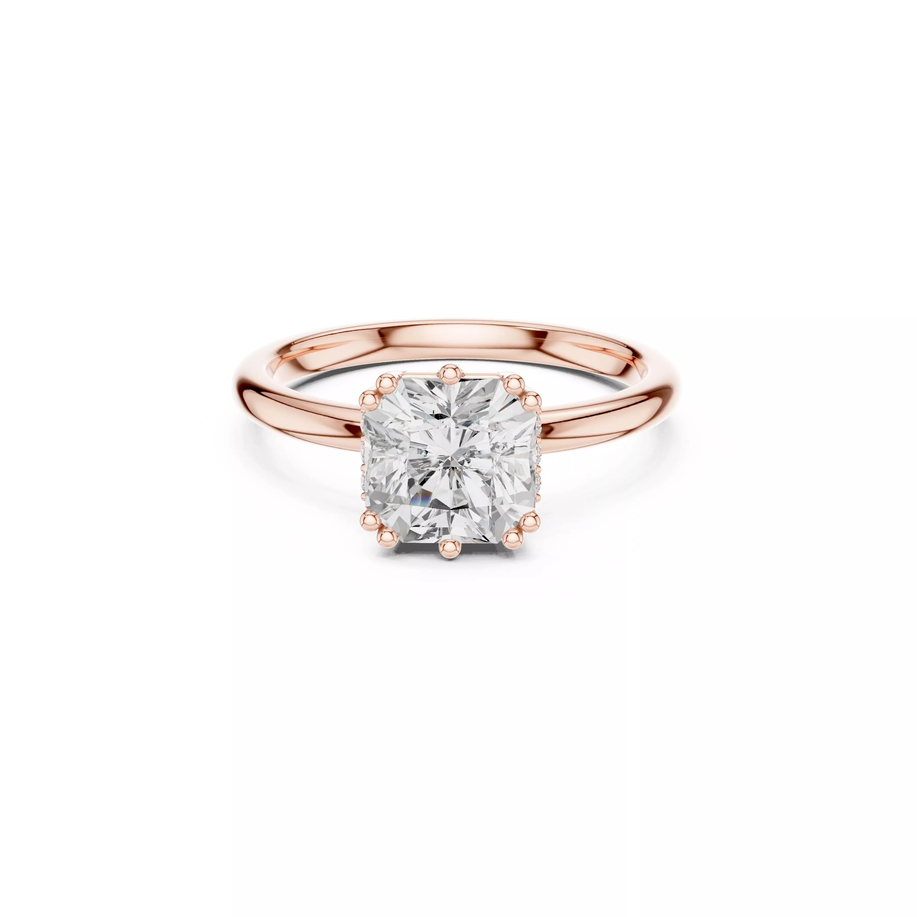 Custom Fine Jewelry Diamond Ring Gold Band STL 3DM 924 3D print model