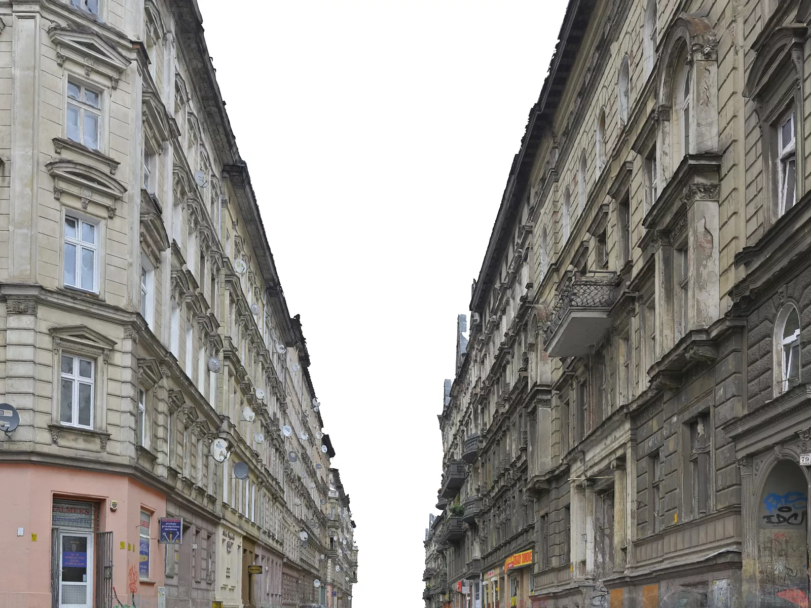 Street Facade 16K Low-poly 3D model