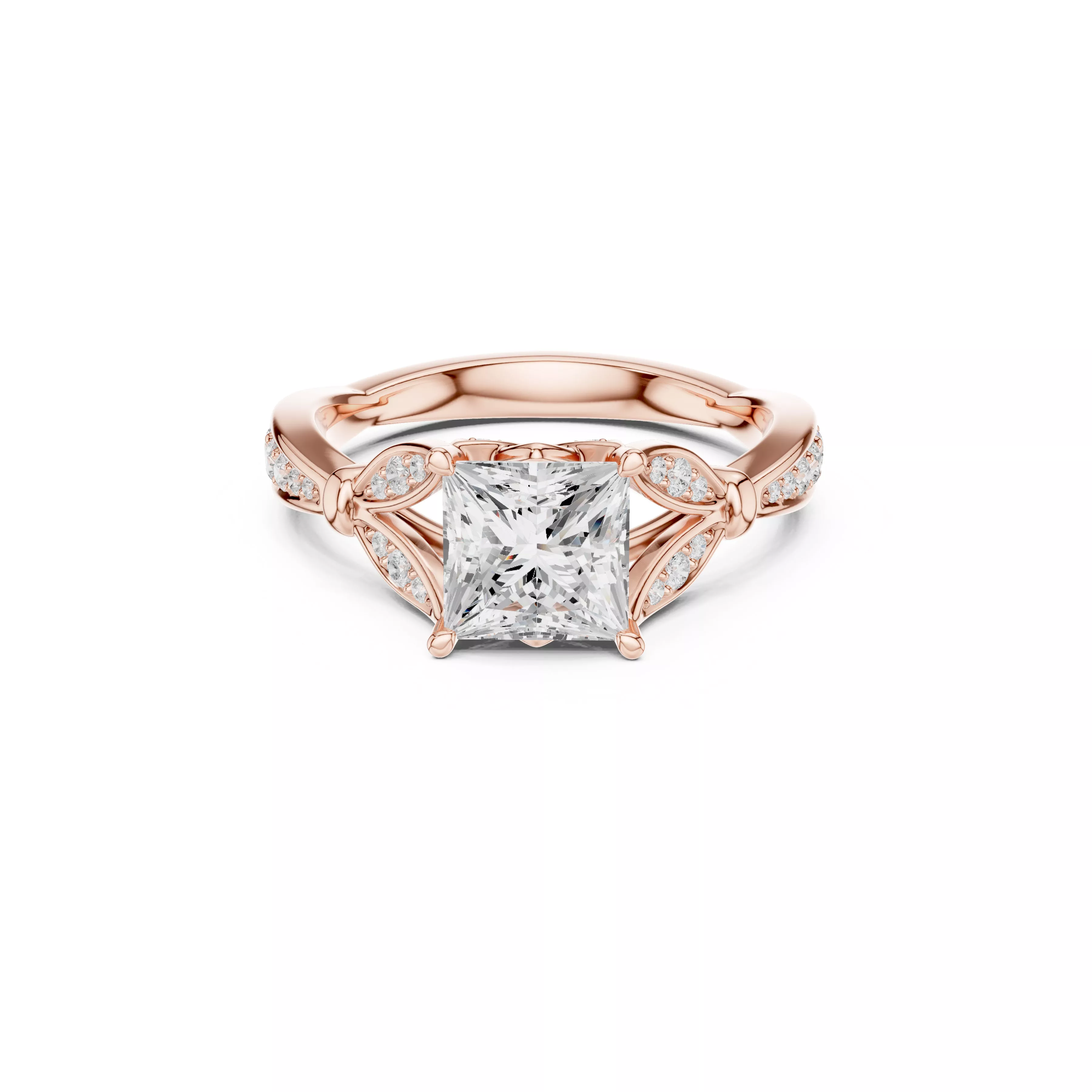 Custom Fine Jewelry Diamond Ring Gold Band STL 3DM 937 3D print model